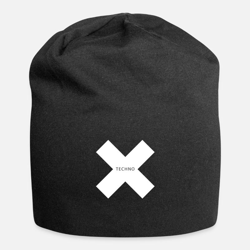 Chemises Techno Minimal Music Gift for Men - Bonnet en jersey - noir