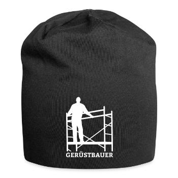 Gerüstbauer Geschenk Handwerksbetrieb Beruf - Jersey-Beanie - Schwarz - Vorne