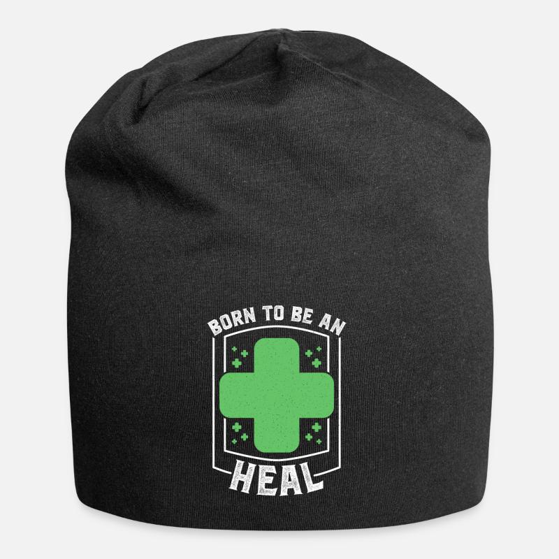 Born to be Heal MMORPG RPG Heal - Jersey-Beanie - Schwarz