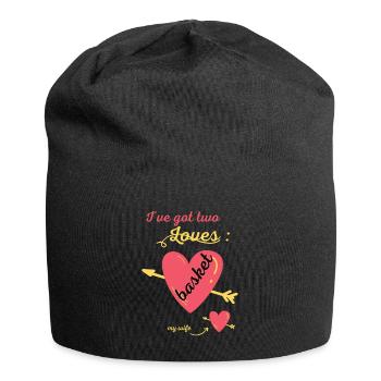 Gift basketball basketball funny sport passion - Jersey Beanie - black - Front