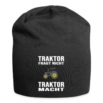 Landwirt Bauer "Traktor macht" Landwirtschaft - Jersey-Beanie - Schwarz - Vorne