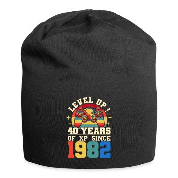 Level 40 1982 Geburtstag Gamer 40 Jahre - Jersey-Beanie - Schwarz - Vorne