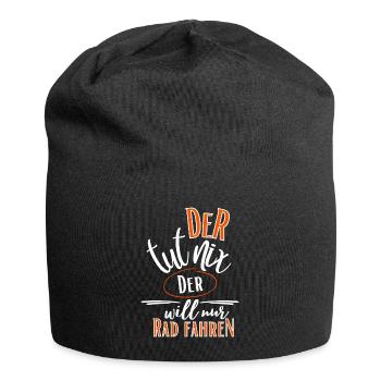 Fahrrad Spruch-Der tut nix der will nur Rad fahren - Jersey-Beanie - Schwarz - Vorne