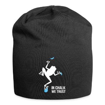 BOULDERING BOULDERING ROCKS BOULDER IN CHALK WE TRUST - Jersey Beanie - black - Front