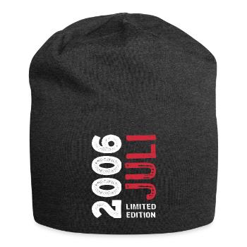 Limited Edition Juli 2006 - Geburtstag - Geschenk - Jersey-Beanie - Anthrazit - Vorne
