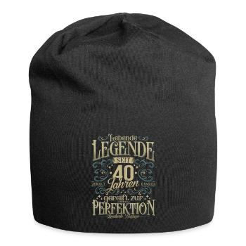 40 Geburtstag Lebende Legende seit 40 Jahren - Jersey-Beanie - Schwarz - Vorne
