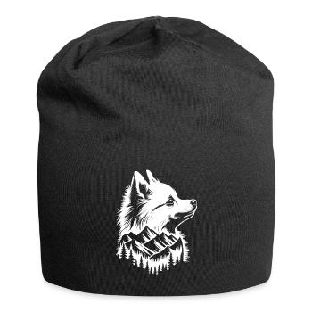 Chien Loulou De Poméranie Montagne - Bonnet en jersey - noir - Devant