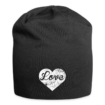 Love Heart - Jersey Beanie - black - Front