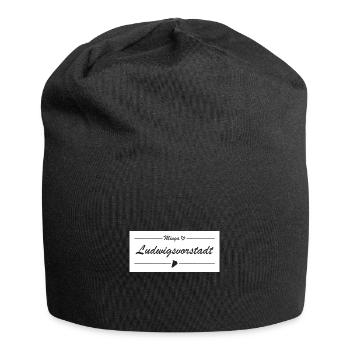 Minga <3 - Ludwigsvorstadt - München-Liebe - Jersey-Beanie - Schwarz - Vorne