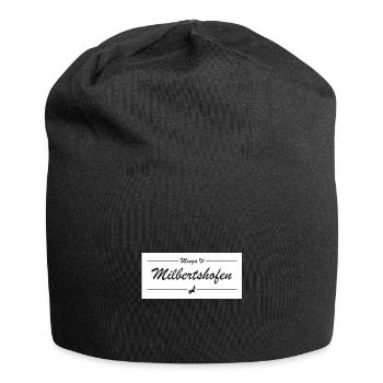 Minga <3 - Milbertshofen - München-Liebe - Jersey-Beanie - Schwarz - Vorne