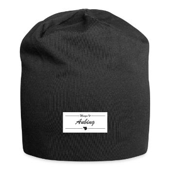 Minga <3 - Aubing - München-Liebe - Jersey-Beanie - Schwarz - Vorne