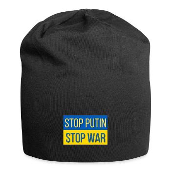Stop Putin stop war - Jersey-Beanie - Schwarz - Vorne