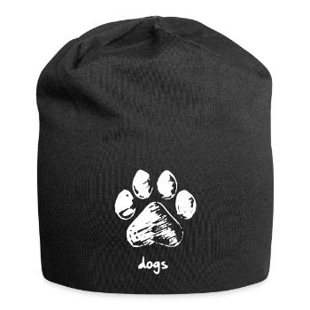 Patte de chien - Chiens - Bonnet en jersey - noir - Devant