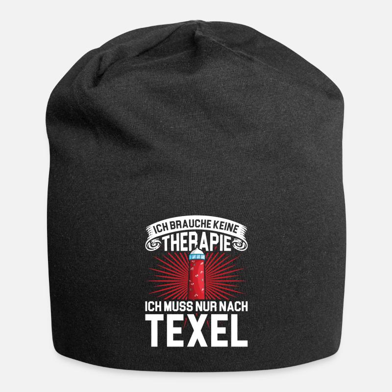 Texel Insel Leuchtturm Holland - Jersey-Beanie - Schwarz