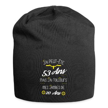 cadeau 53 Ans vélo - Bonnet en jersey - noir - Devant