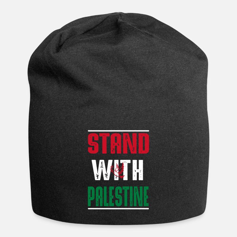 Stand with Palestine - Jersey-Beanie - Schwarz