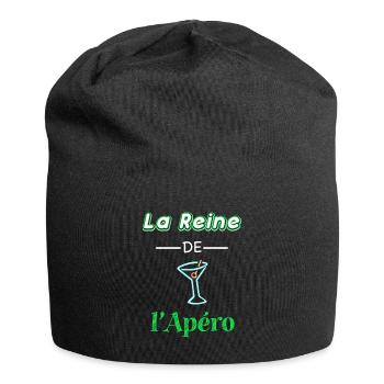 reine de l’apéro alcool cocktail fête humour - Bonnet en jersey - noir - Devant