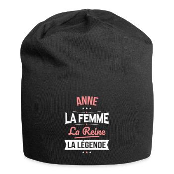 Anne - La Femme - La Reine - La Légende - Bonnet en jersey - noir - Devant