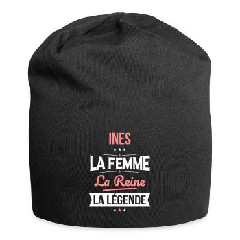 Ines - La Femme - La Reine - La Légende - Bonnet en jersey - noir - Devant