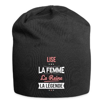 Lise - La Femme - La Reine - La Légende - Bonnet en jersey - noir - Devant