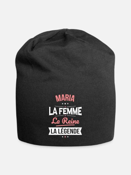 Maria - La Femme - La Reine - La Légende - Bonnet en jersey - noir