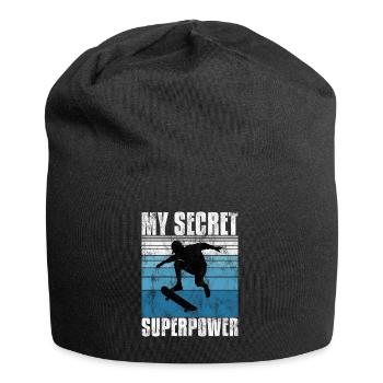 My Secret Superpower Skateboard Skateboarder Skate - Bonnet en jersey - noir - Devant