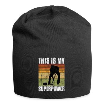Curling is my Superpower Curler Eisstockschießen - Jersey Beanie - black - Front