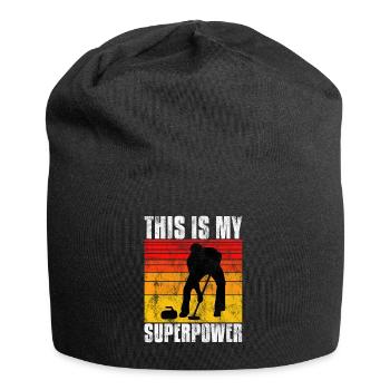 Curling is my Superpower Curler Eisstockschießen - Jersey Beanie - black - Front