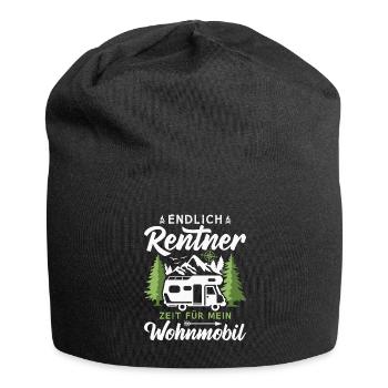 Endlich Rentner Zeit für mein Wohnmobil Camping - Jersey-Beanie - Schwarz - Vorne