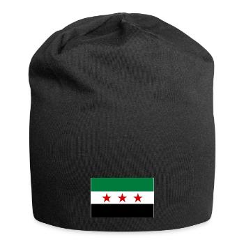 Syria Flag - Jersey Beanie - black - Front