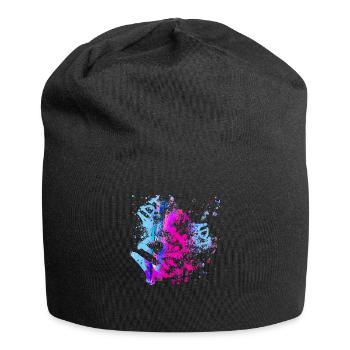 art, graffiti, peinture, coloré, œuvre d’art, art - Bonnet en jersey - noir - Devant