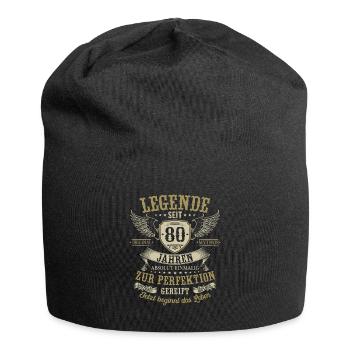 80 Geburtstag Legende Geburtstagsspruch 80 Jahre - Jersey-Beanie - Schwarz - Vorne