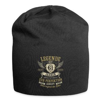 61 Geburtstag Legende Geburtstagsspruch 61 Jahre - Jersey-Beanie - Schwarz - Vorne