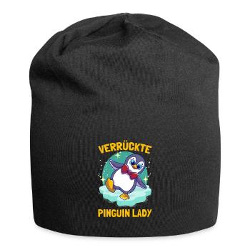 Pinguine Verrückte Pinguin Lady Süßer Pinguin - Jersey-Beanie - Schwarz - Vorne