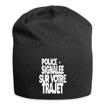 police signalée sur votre trajet - Bonnet en jersey - noir - Devant