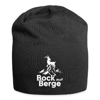Bergwandern alpin Bergsteiger Gipfel Bergtour - Jersey-Beanie - Schwarz - Vorne
