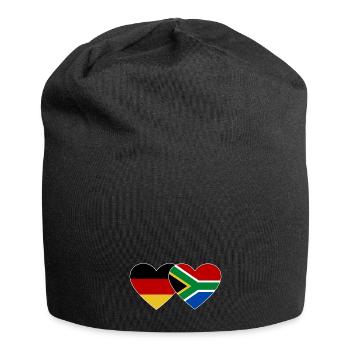Allemagne Afrique du Sud Drapeau Mains Coeur Forme - Bonnet en jersey - noir - Devant