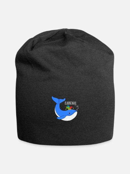 Karnewal Wal Kostüm Verkleidung Fasching Karneval - Jersey-Beanie - Schwarz