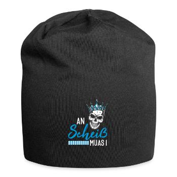 An Scheiß muas I Bayern Boarisch Geschenkidee - Jersey-Beanie - Schwarz - Vorne