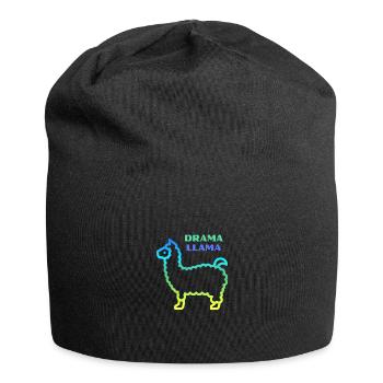 Lama lama dramatique - Bonnet en jersey - noir - Devant