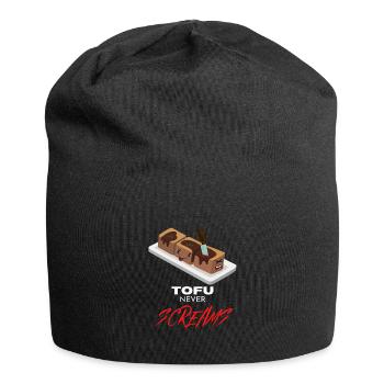 Tofu doesn't scream Tofu never screams Vegan Vegeta - Jersey Beanie - black - Front