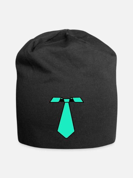 Karneval Fasching Krawatte - Jersey-Beanie - Schwarz