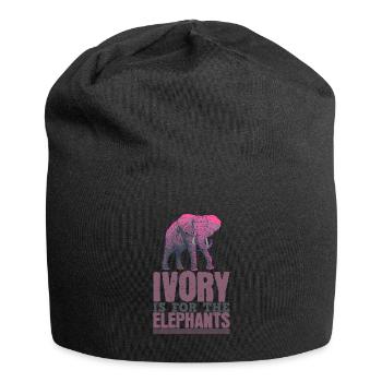 Eléphant Vie Ivoire - Bonnet en jersey - noir - Devant