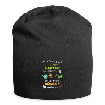 Gartenbau Rechenzentrum Keine Zeit der Garten ruft - Jersey-Beanie - Schwarz - Vorne