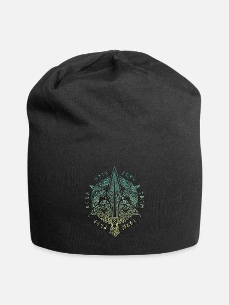 Yggdrasil Weltenbaum Weltenesche Nordisch - Jersey-Beanie - Schwarz