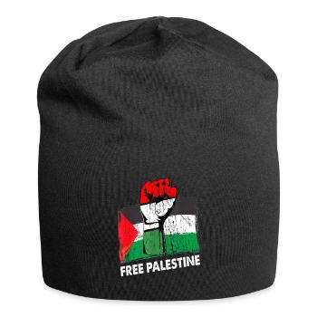 Palestine Free Freedom Free Gaza - Jersey Beanie - black - Front