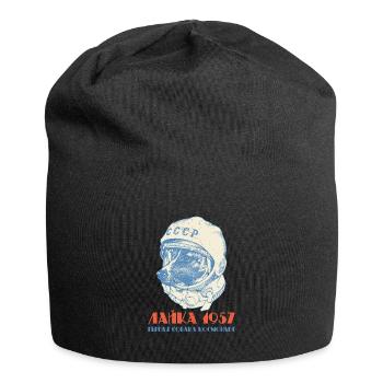 Der erste Hundeastronaut Laika 1957 Soviet - Jersey-Beanie - Schwarz - Vorne