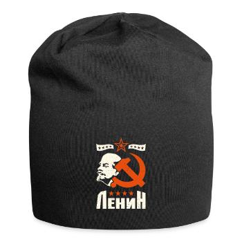 Hammer und Sichel Stern Lenin Russland UdSSR - Jersey-Beanie - Schwarz - Vorne