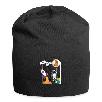 Astronaut ich bin kindergeburtstag Jungen weltraum - Jersey-Beanie - Schwarz - Vorne