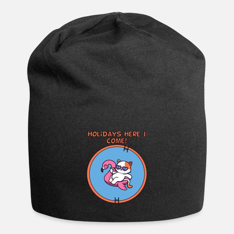 holidays cat - Jersey-Beanie - Schwarz